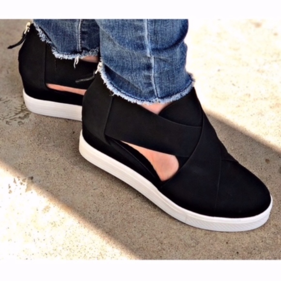 JEFFREY Cut out Sneakers -BLACK - Picture 6 of 6